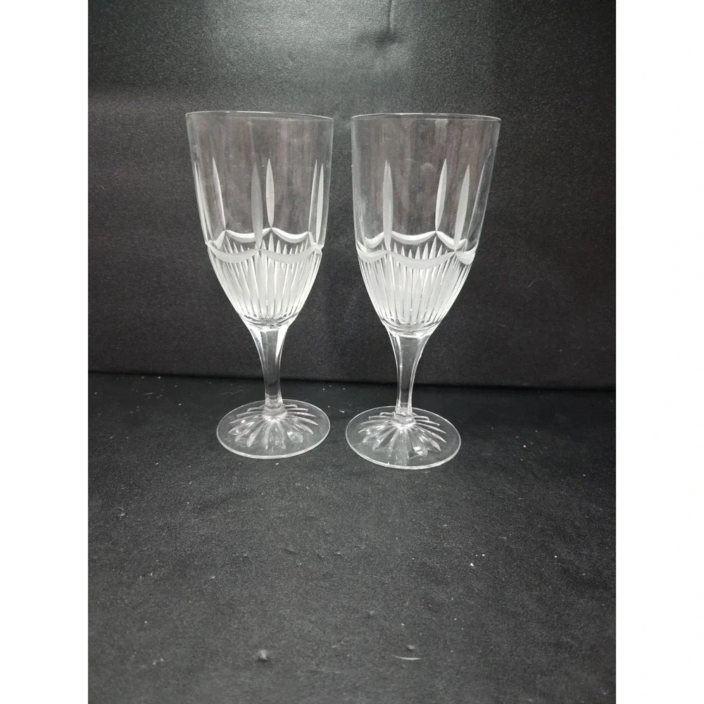 Cristal J.G. Durand Radiance Glasses, Set of 2, Frosted Iced‎ Beverage Glasses